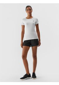4f - Koszulka treningowa szybkoschnąca z materiału z recyklingu damska. Kolor: biały. Materiał: materiał. Sport: fitness #2
