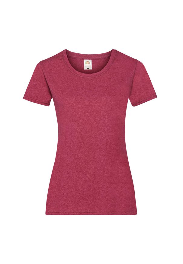 FRUIT OF THE LOOM - Koszulka Damska Valueweight. Kolor: czerwony