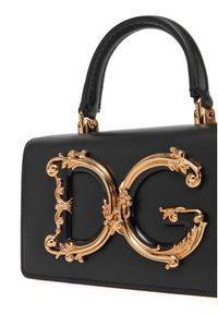 DOLCE & GABBANA - Dolce&Gabbana Torebka BI3278 AQ507 Czarny. Kolor: czarny. Materiał: skórzane