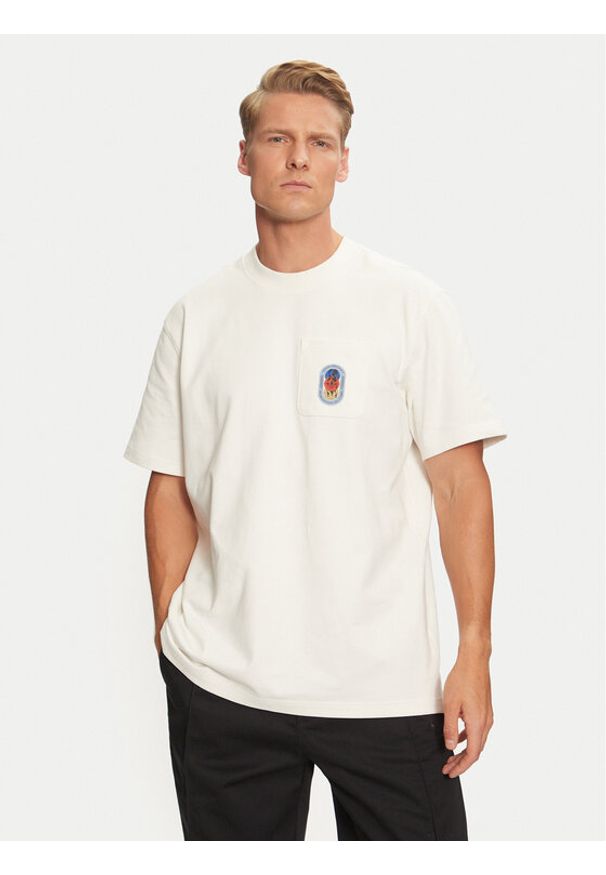 Adidas - adidas T-Shirt OLPC IX6754 Écru Regular Fit. Kolor: kremowy. Materiał: bawełna