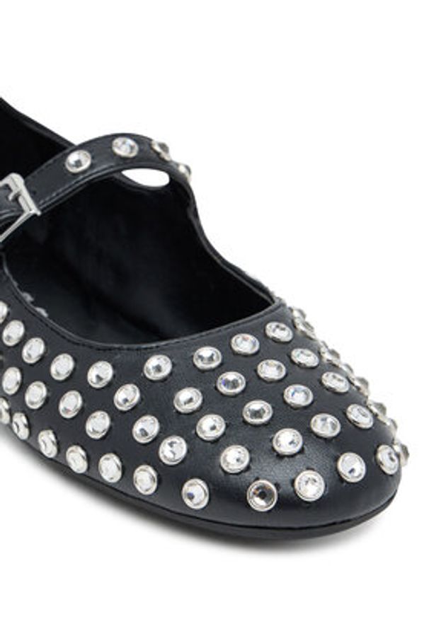 Guess Baleriny FLTKDL ELE02 Czarny. Kolor: czarny. Materiał: skóra