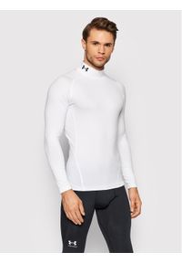 Under Armour Koszulka techniczna HeatGear® Mock 1369606 Biały Skinny Fit. Kolor: biały. Materiał: syntetyk