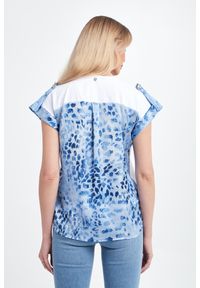 Liu Jo - T-shirt damski LIU JO. Materiał: satyna, bawełna. Wzór: motyw zwierzęcy