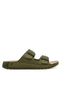ecco - ECCO Klapki Cozmo 50098402374 Khaki. Kolor: brązowy. Materiał: skóra, nubuk #1