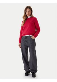Tommy Jeans Bluza Flag DW0DW19959 Różowy Regular Fit. Kolor: różowy. Materiał: bawełna #4