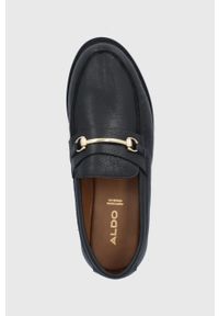 Aldo - Mokasyny skórzane Derena. Nosek buta: okrągły. Kolor: czarny. Materiał: skóra #3