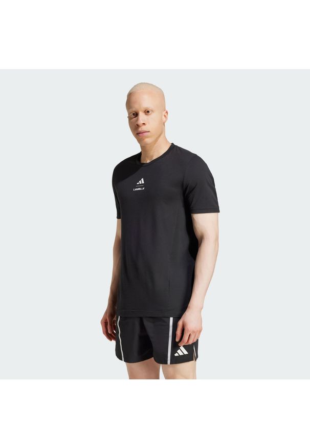 Adidas - Koszulka Les Mills Graphic. Kolor: czarny. Technologia: ClimaCool (Adidas). Sport: fitness