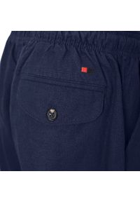Letnie Lniane Szorty (Krótkie Spodenki) - Pako Jeans - Granatowe. Kolor: niebieski. Materiał: len, wiskoza. Długość: krótkie. Sezon: lato. Styl: klasyczny #5