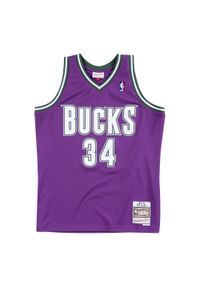 Mitchell & Ness - Koszulka NBA Milwaukee Bucks Ray Allen. Kolor: fioletowy. Sport: koszykówka #1