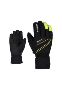 Rękawice narciarskie męskie Ziener Gunar Gtx. Kolor: żółty, wielokolorowy, czarny. Materiał: syntetyk. Sezon: zima. Sport: narciarstwo #1