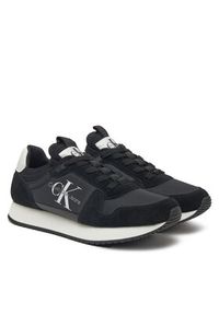 Calvin Klein Jeans Sneakersy Runner Sock Laceup Ny-Lth W YW0YW00840 Czarny. Kolor: czarny. Materiał: zamsz, skóra #4