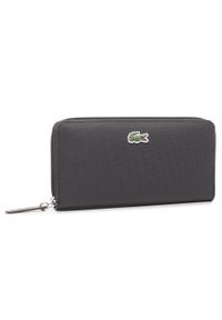 Lacoste - Duży Portfel Damski LACOSTE - L Zip Wallet NF2900PO Black 000. Kolor: czarny. Materiał: skóra #1