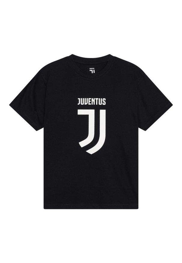 JUVENTUS FC - Koszulka dziecięca Juventus. Kolor: czarny. Materiał: bawełna
