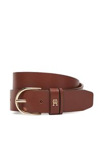 TOMMY HILFIGER - Pasek Damski Tommy Hilfiger. Kolor: brązowy