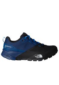 Buty męskie The North Face Offtrail Gore-Tex 0A8AEGF1T1 - niebiesko-czarne. Kolor: wielokolorowy, niebieski, czarny. Materiał: guma, tkanina. Szerokość cholewki: normalna. Technologia: Gore-Tex. Sport: bieganie