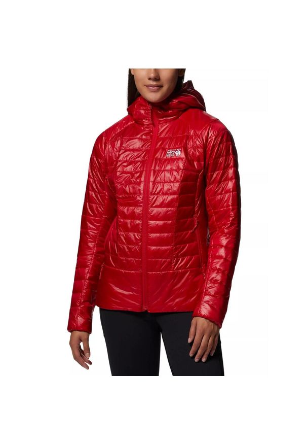 MOUNTAIN HARDWEAR - Kurtka przejściowa damska Mountain Hardwear Ghost Shadow Hoody. Kolor: czerwony. Materiał: syntetyk. Sport: turystyka piesza