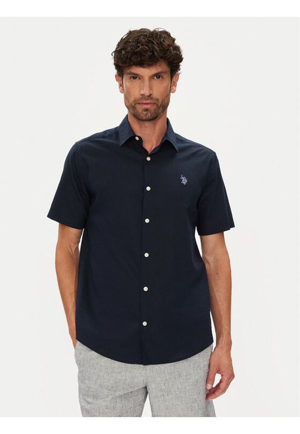 U.S. Polo Assn. Koszula MUP3254 Granatowy Regular Fit. Typ kołnierza: polo. Kolor: niebieski. Materiał: bawełna