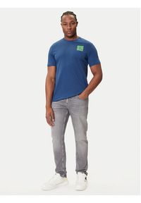 Calvin Klein Jeans T-Shirt Gradient Monogram LV04RC859G Niebieski Regular Fit. Kolor: niebieski. Materiał: bawełna. Wzór: gradientowy