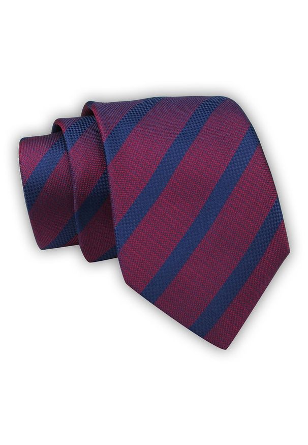 Krawat Alties (7 cm) - Klasyczny w Prążki. Kolor: czerwony. Materiał: tkanina. Wzór: prążki. Styl: klasyczny