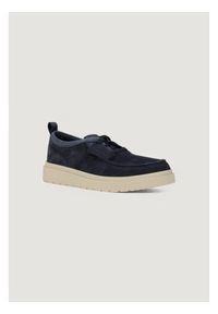 Clarks Półbuty Polden Moc 26180866 Granatowy. Kolor: niebieski. Materiał: skóra, zamsz