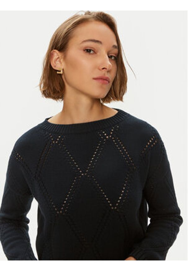 Weekend Max Mara Sweter Abbozzi 2425366161 Granatowy Slim Fit. Kolor: niebieski. Materiał: syntetyk