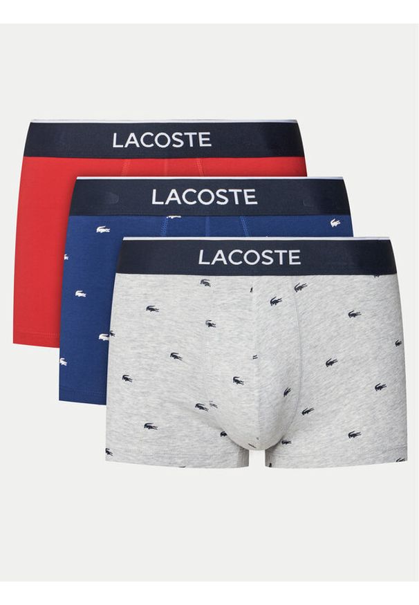 Lacoste Komplet 3 par bokserek 5H1299 Kolorowy. Materiał: bawełna. Wzór: kolorowy