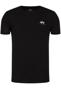 Alpha Industries T-Shirt Basic 188505 Czarny Regular Fit. Kolor: czarny. Materiał: bawełna #4