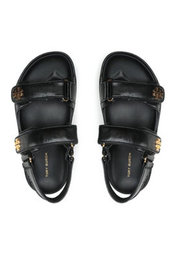 Tory Burch Sandały Kira Sport Sandal 144328 Czarny. Kolor: czarny. Materiał: skóra. Styl: sportowy