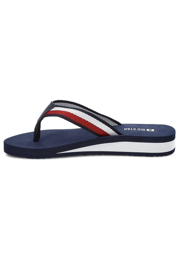 Big-Star - Granatowe Japonki Big Star Wygodne Buty Damskie. Okazja: na co dzień, na spacer. Kolor: niebieski. Sezon: lato. Styl: casual, sportowy, klasyczny, wakacyjny