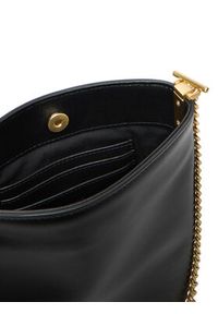 Pinko - PINKO Torebka Flat Satchel AI 25-26 PCPL 105352 A0QO Czarny. Kolor: czarny. Materiał: skórzane #5