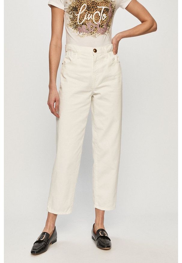 Pinko - Jeansy Flexi Maddie. Stan: podwyższony. Kolor: biały