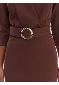 Rinascimento Sukienka koktajlowa CFC0126777003 Brązowy Slim Fit. Kolor: brązowy. Materiał: syntetyk. Styl: wizytowy #5