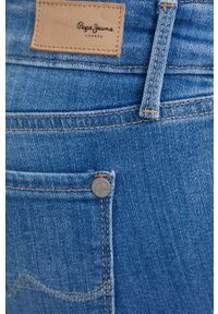 Pepe Jeans jeansy Soho damskie medium waist. Kolor: niebieski