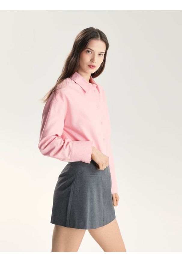 Reserved - Spódnico-szorty z dodatkiem wiskozy - ciemnoszary. Kolor: szary. Materiał: wiskoza