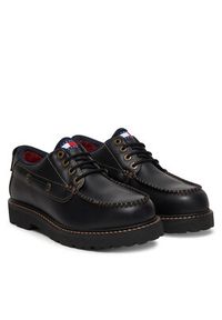 Tommy Jeans Półbuty Archive '01 Boat Shoe Leather EM0EM01651 Czarny. Kolor: czarny. Materiał: skóra #3