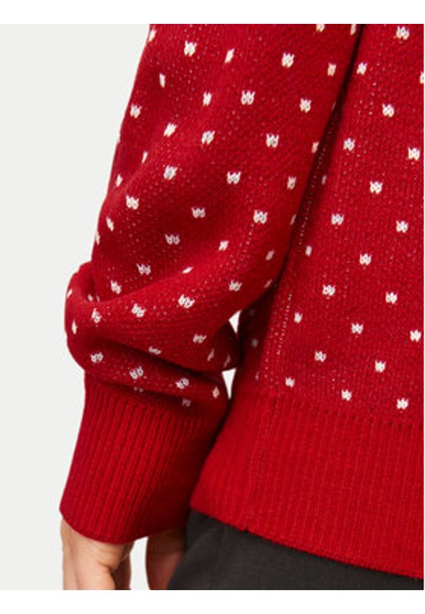 Jack & Jones Sweter Xmas Gabriel 12266118 Czerwony Regular Fit. Kolor: czerwony. Materiał: syntetyk