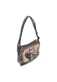 Brązowa Torebka Anekke Modna Damska Listonoszka. Kolor: brązowy. Wzór: aplikacja. Materiał: zdobione. Styl: casual. Rodzaj torebki: na ramię #5