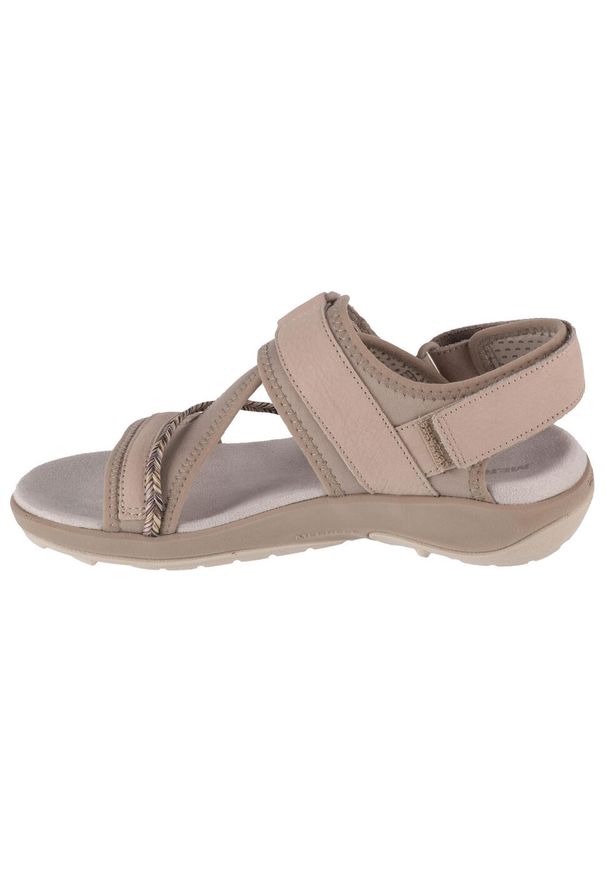 Merrell - Sandały damskie, Terran 4 Backstrap W Sandal. Kolor: beżowy. Materiał: skóra