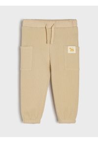 Sinsay - Bawełniane spodnie jogger - brązowy. Kolor: brązowy. Materiał: bawełna #1