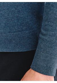 Pako Lorente - PAKO LORENTE – Granatowy sweter męski o-neck. Okazja: na co dzień. Kolor: niebieski. Materiał: poliester, wiskoza. Sezon: jesień. Styl: casual #6