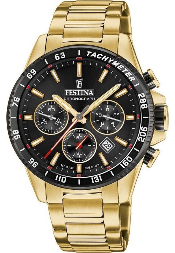 Zegarek Festina Zegarek męski Festina F20634-5 złoty. Kolor: złoty