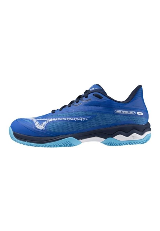 Buty Mizuno Wave Exceed Light 2 Cc 61GC232028 niebieskie. Kolor: niebieski. Obcas: na płaskiej podeszwie. Model: Mizuno Wave. Sport: tenis