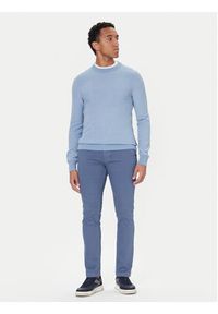BOSS Sweter Klapok 50548673 Błękitny Regular Fit. Kolor: niebieski. Materiał: bawełna #4