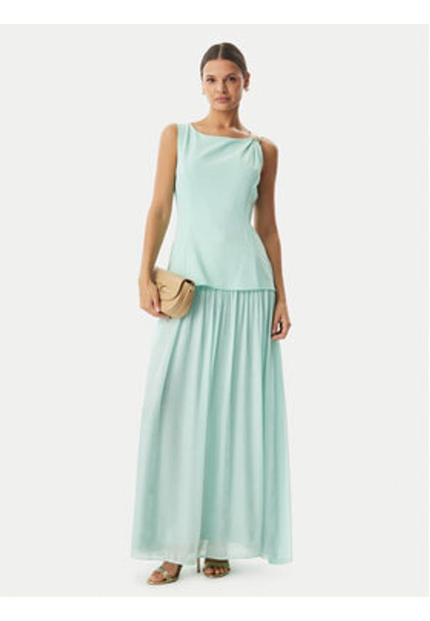 Rinascimento Sukienka wieczorowa CFC0020281002 Zielony jasny Slim Fit. Kolor: zielony. Materiał: syntetyk. Styl: wizytowy