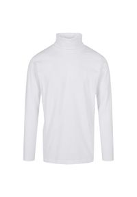 BUILD YOUR BRAND - Bluza Z Długim Rękawem Unisex Turtle Neck Dla Dorosłych. Kolor: biały. Długość rękawa: długi rękaw. Długość: długie