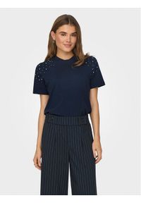 JDY T-Shirt Molly 15311675 Granatowy Regular Fit. Kolor: niebieski. Materiał: bawełna
