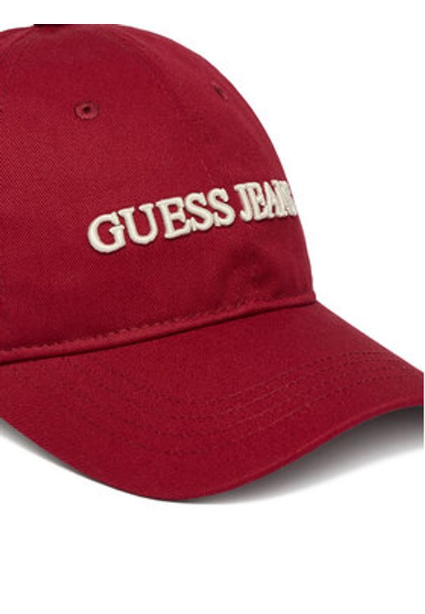Guess Jeans Czapka z daszkiem CWBEO-GJ-U3-007-SS26 Bordowy. Kolor: czerwony. Materiał: bawełna
