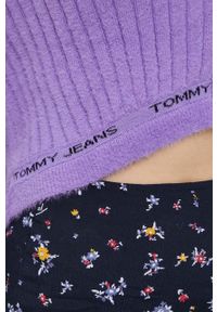 Tommy Jeans Kardigan DW0DW11692.PPYY damski kolor fioletowy lekki. Kolor: fioletowy. Materiał: materiał, dzianina #2