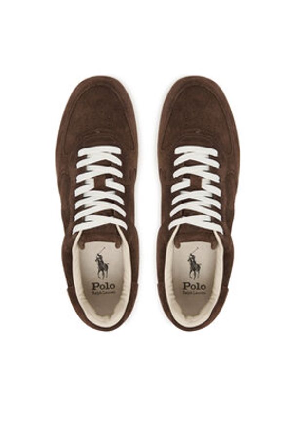 Polo Ralph Lauren Sneakersy 809973704003 Brązowy. Kolor: brązowy. Materiał: skóra, zamsz