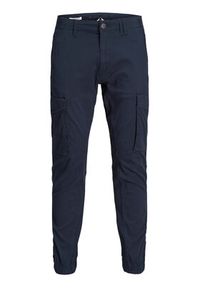 Jack & Jones - Jack&Jones Spodnie materiałowe Paul 12169582 Granatowy Tapered Fit. Kolor: niebieski. Materiał: bawełna